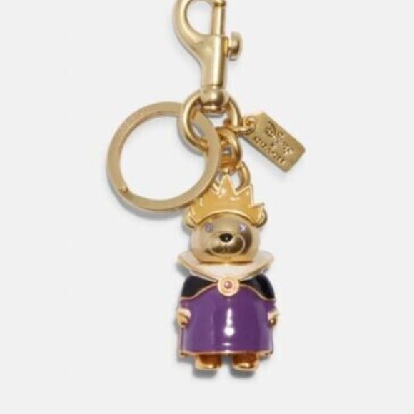NEW COACH X DISNEY EVIL QUEEN BEAR BAG CHARM KEY RING - Picture 4 of 4